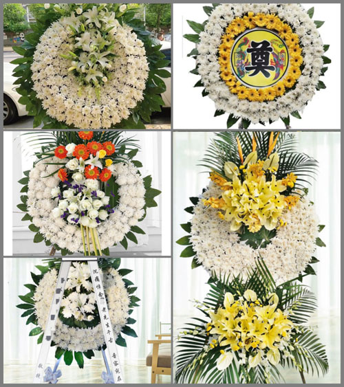 山西长治长子县常张乡崔家庄村花圈速递